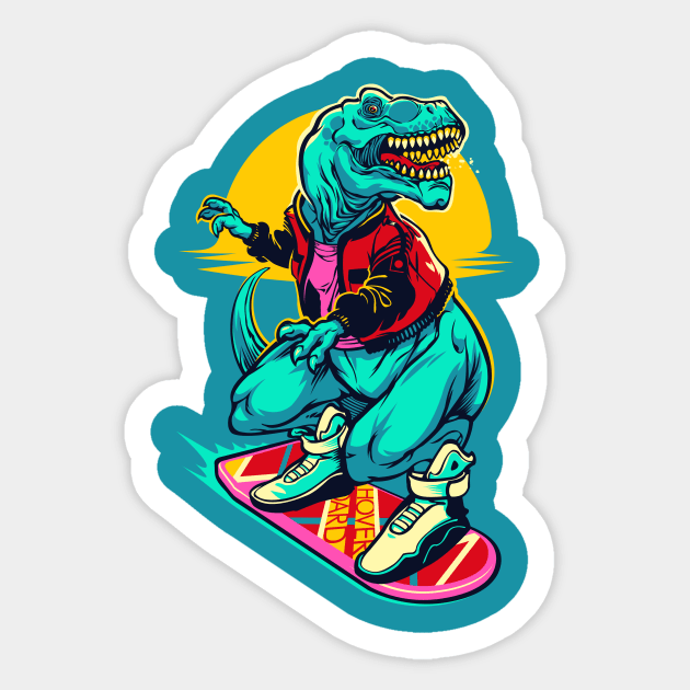 Rex to the Future Sticker by dracoimagem